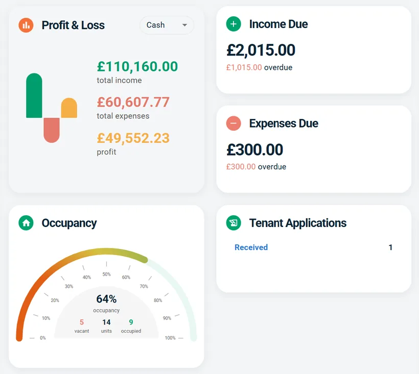 Smart tax calculations in Landlord Vision